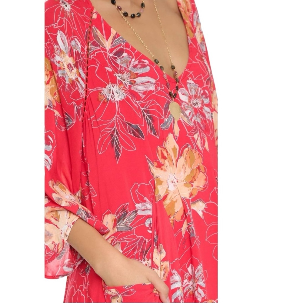 Free People Eyes On You Floral Print Trapeze Dress - Picture 3 of 11